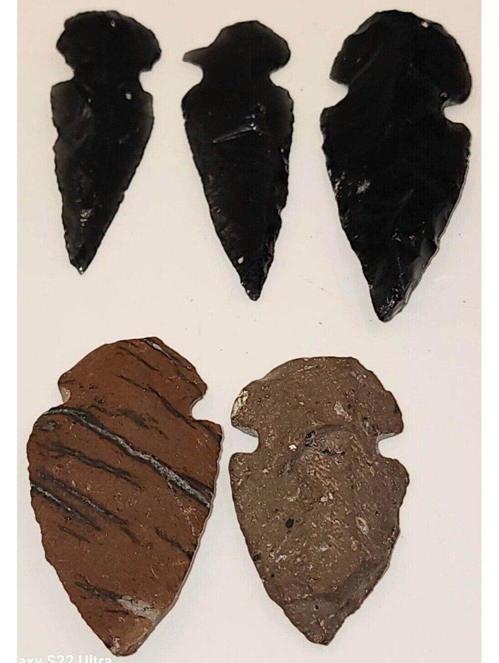 Arrowheads Five of them - 3 kinds- SEE!